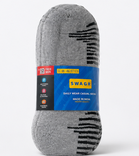 12 Pairs Sports Cotton Ankle Length Socks for Men